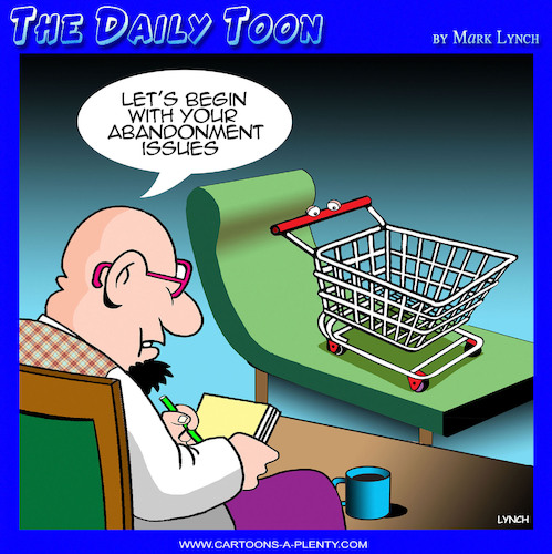 Cartoon: Abandonment (medium) by toons tagged shopping,trolleys,abandonment,issues,shopping,trolleys,abandonment,issues