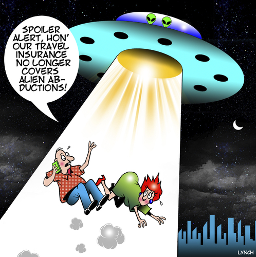Cartoon: Abducted by aliens (medium) by toons tagged travel,insurance,aliens,the,universe,alien,life,kidnapping,travel,insurance,aliens,the,universe,alien,life,kidnapping