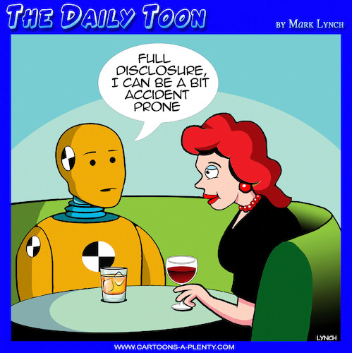 Cartoon: Accident prone (medium) by toons tagged crash,test,dummies,accident,prone,first,date,online,profile,crash,test,dummies,accident,prone,first,date,online,profile