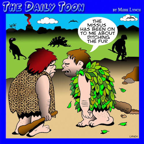 Cartoon: Animal lib (medium) by toons tagged fur,caveman,vegetarians,fur,caveman,vegetarians