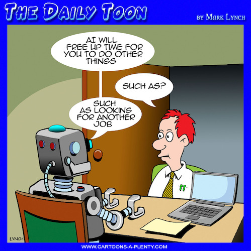 Cartoon: Artificial intelligence (medium) by toons tagged ai,job,seeking,seeker,fired,ai,job,seeking,seeker,fired