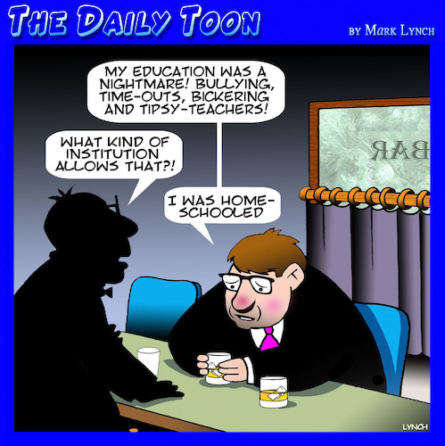 Cartoon: Bad school (medium) by toons tagged schooling,home,bullying,schooling,home,bullying