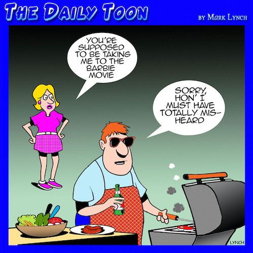 Cartoon: Barbie movie (medium) by toons tagged barbie,barbeque,bbq,misunderstandings,barbie,barbeque,bbq,misunderstandings