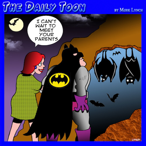 Cartoon: Batman (medium) by toons tagged bats,batman,meet,the,parents,bats,batman,meet,the,parents