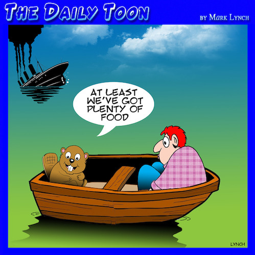 Cartoon: Beavers (medium) by toons tagged shipwrecked,beaver,timber,shipwrecked,beaver,timber