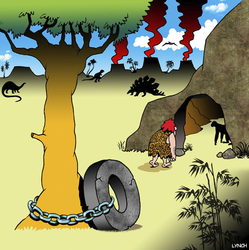 Cartoon: Bike chain (medium) by toons tagged caveman,bike,chain,the,wheel,prehistoric,stolen,vehicle,security,caveman,bike,chain,the,wheel,prehistoric,stolen,vehicle,security