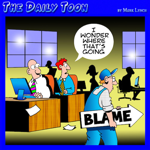 Cartoon: Blame game (medium) by toons tagged office,politics,blame,pointing,the,finger,office,politics,blame,pointing,the,finger