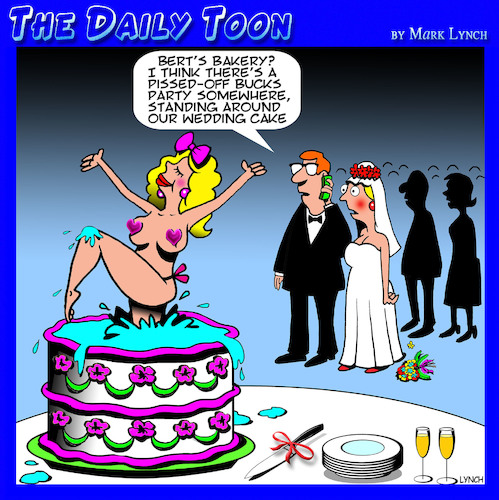 Cartoon: Bucks Party cartoon (medium) by toons tagged wedding,cake,stripper,pole,dancer,bucks,party,burlesque,wedding,cake,stripper,pole,dancer,bucks,party,burlesque