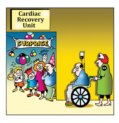 Cartoon: cardiac unit 2 (medium) by toons tagged cardiac,arrest,heart,attack,hospitals,doctors,nurses,surprises,medical,health,care