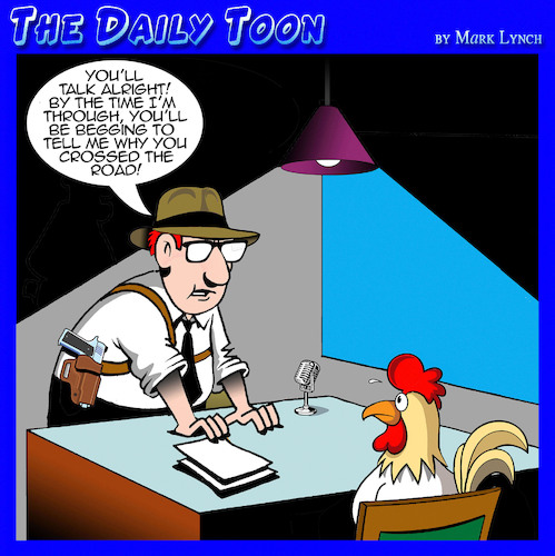Chicken crosses the road