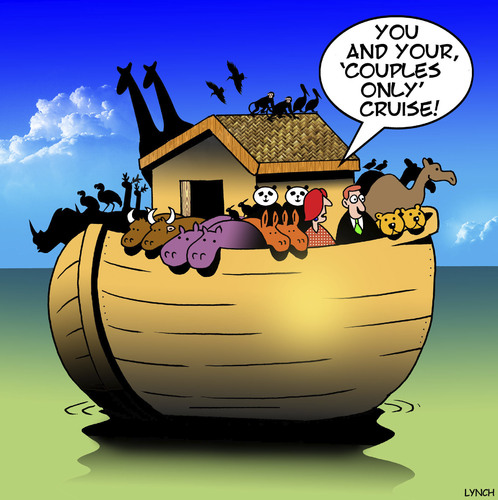 Cartoon: Couples only (medium) by toons tagged couples,only,cruise,noahs,ark,zoo,animals,god,swingers,couples,only,cruise,noahs,ark,zoo,animals,god,swingers