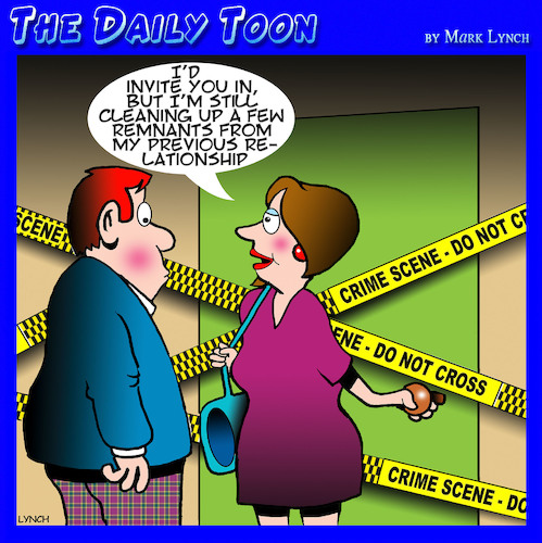 Crime scene By toons | Love Cartoon | TOONPOOL