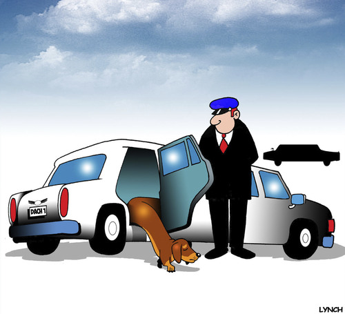 Cartoon: Dachshund limo (medium) by toons tagged dachshunds,dogs,limousine,chauffeur,pampered,pets,first,class,animals,transport,taxi,dachshunds,dogs,limousine,chauffeur,pampered,pets,first,class,animals,transport,taxi
