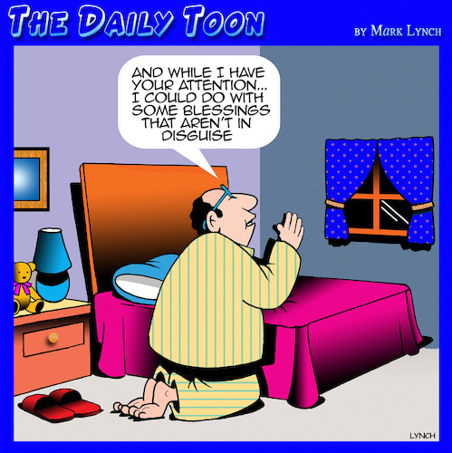 Cartoon: Daily prayers (medium) by toons tagged praying,praying