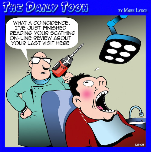 Cartoon: Dentist (medium) by toons tagged bad,rating,reviews,dentistry,dentist,drill,bad,rating,reviews,dentistry,dentist,drill