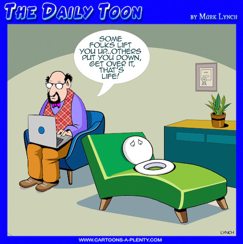 Depressed (medium) Cartoon: Depressed (medium) by toons tagged toilet,seat,trolls,positive,thinking,toilet,seat,trolls,positive,thinking