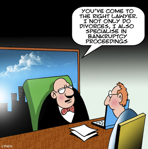 Cartoon: Divorce lawyer (medium) by toons tagged lawyers,bankruptcy,divorce,lawyer,lawyers,bankruptcy,divorce,lawyer