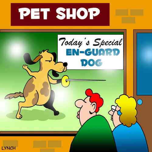 en guard dog By toons | Sports Cartoon | TOONPOOL