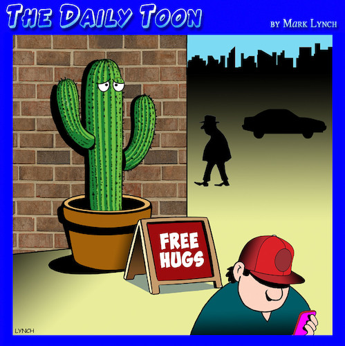 Cartoon: Free hugs (medium) by toons tagged cactus,cacti,hugs,hugging,street,vendors,cactus,cacti,hugs,hugging,street,vendors