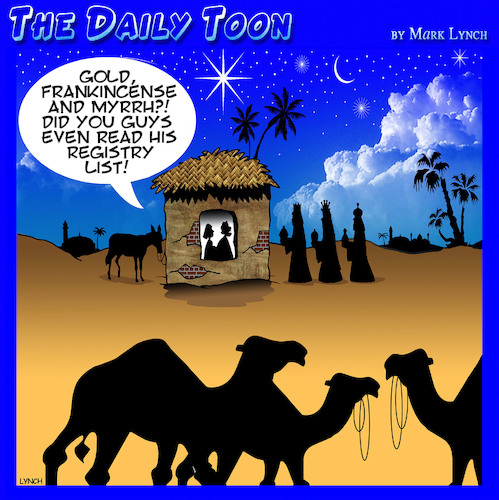 Cartoon: Gift registry (medium) by toons tagged three,wise,men,nativity,scene,jesus,birth,christmas,three,wise,men,nativity,scene,jesus,birth,christmas