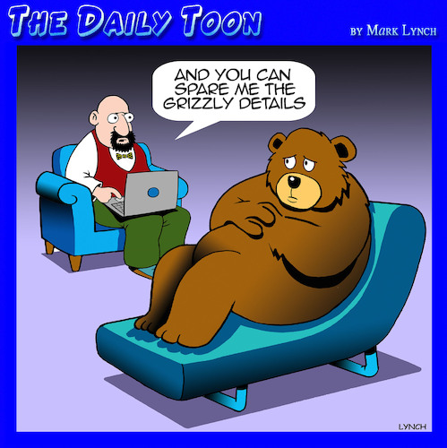 Grizzly bear By toons | Philosophy Cartoon | TOONPOOL