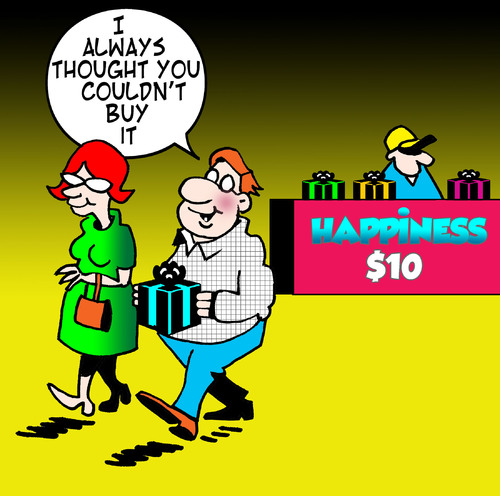 happiness By toons | Business Cartoon | TOONPOOL