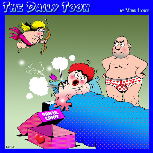 Cartoon: Happy Valentines day (medium) by toons tagged cupid,blow,up,doll,cupid,blow,up,doll