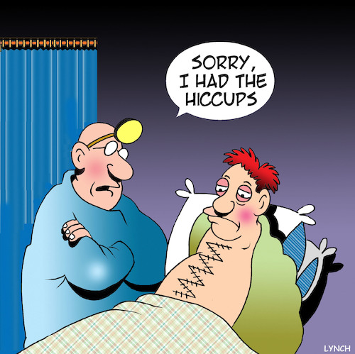 Cartoon: Hiccups (medium) by toons tagged medical,malpractice,hiccups,recovery,room,stitches,hospitals,doctors,medical,malpractice,hiccups,recovery,room,stitches,hospitals,doctors