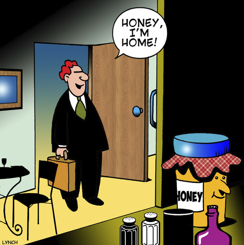 Cartoon: Honey (medium) by toons tagged honey,groceries,bees,kitchen,food,honey,groceries,bees,kitchen,food