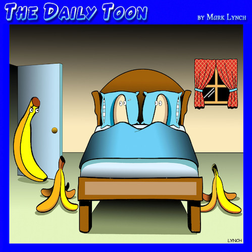 Cartoon: Husband home early (medium) by toons tagged unfaithful,bananas,unfaithful,bananas