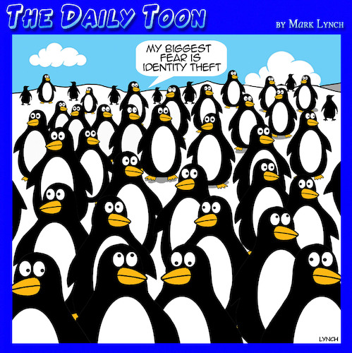 Cartoon: Identity theft (medium) by toons tagged penguins,identity,theft,fraud,penguins,identity,theft,fraud