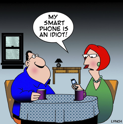 Cartoon: Idiot (medium) by toons tagged smart,phones,mobile,phone,iphone,ipad,computer