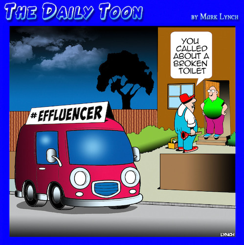 Cartoon: Influencers (medium) by toons tagged plumber,effluence,influencer,plumber,effluence,influencer