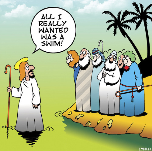 Jesus swimming Jesus swimming