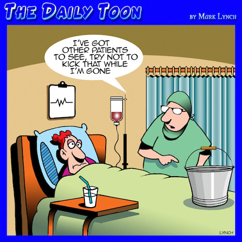 Cartoon: Kick the bucket (medium) by toons tagged kicking,the,bucket,pallitive,care,kicking,the,bucket,pallitive,care