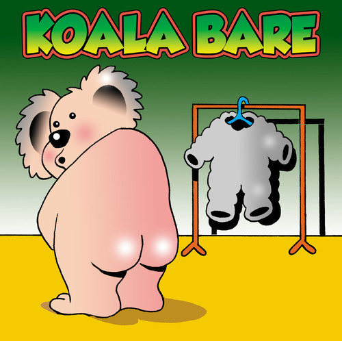 Cartoon: Koala Bare (medium) by toons tagged koala,bear,nude,bears,australia,animals,clothes,naked,dry,cleaners
