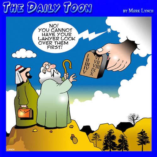 Cartoon: Lawyers (medium) by toons tagged moses,10,commandments,moses,10,commandments