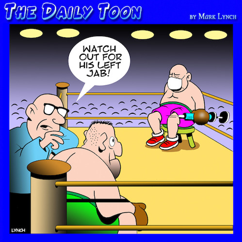 Cartoon: Left jab (medium) by toons tagged vaccine,jab,boxers,needle,vaccine,jab,boxers,needle