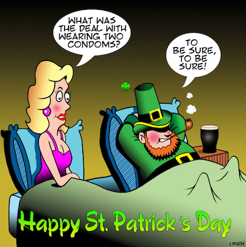 Cartoon: Leprechauns (medium) by toons tagged st,patricks,day,leprechauns,condoms,irish,accent,ireland,little,people,st,patricks,day,leprechauns,condoms,irish,accent,ireland,little,people