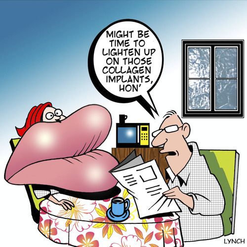 Cartoon: lighten up (medium) by toons tagged collagen,plastic,surgery,botox,lips