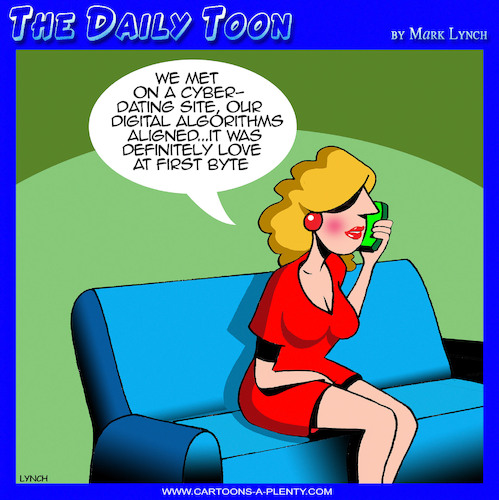 Cartoon: Love at first sight (medium) by toons tagged tinder,dating,sites,hook,ups,tinder,dating,sites,hook,ups