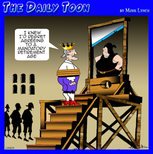 Cartoon: Mandatory retirement age (medium) by toons tagged guillotine,french,revolution,beheading,retirement,guillotine,french,revolution,beheading,retirement