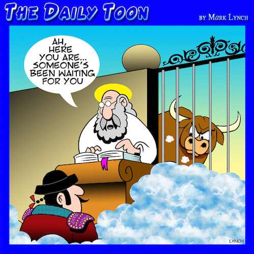 Matador By toons | Religion Cartoon | TOONPOOL