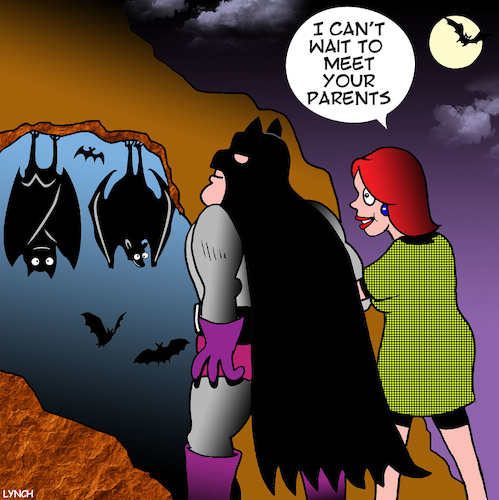 Cartoon: Meet the parents (medium) by toons tagged batman,bats,caves,superhero,bat,cave,meet,the,parents,batman,bats,caves,superhero,bat,cave,meet,the,parents