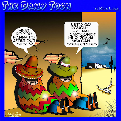 Cartoon: Mexicans (medium) by toons tagged cartoonists,stereotypes,siesta,cartoonists,stereotypes,siesta