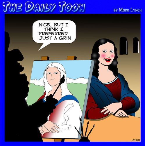 Cartoon: Mona Lisa (medium) by toons tagged mona,lisa,smile,leonardo,da,vinci,dentist,toothless,art,mona,lisa,smile,leonardo,da,vinci,dentist,toothless,art