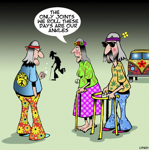 Old Hippies By toons | Philosophy Cartoon | TOONPOOL