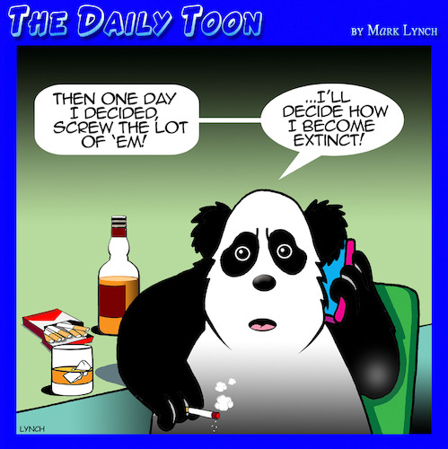 Cartoon: Panda (medium) by toons tagged pandas,smoking,bad,habits,pandas,smoking,bad,habits