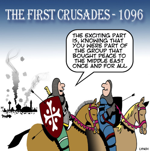 Cartoon: Peace in the Middle East (medium) by toons tagged middle,east,peace,talks,the,crusades,hamas,islam,middle,east,peace,talks,the,crusades,hamas,islam