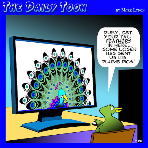 Cartoon: Peacocks (medium) by toons tagged dick,pics,plumage,peacock,pea,hen,dick,pics,plumage,peacock,pea,hen